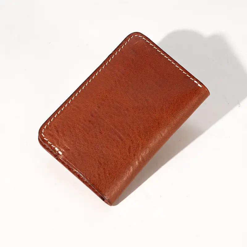 Vintage-style genuine leather wallet