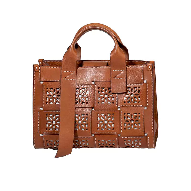 Hollow Leather Crossbody Bag