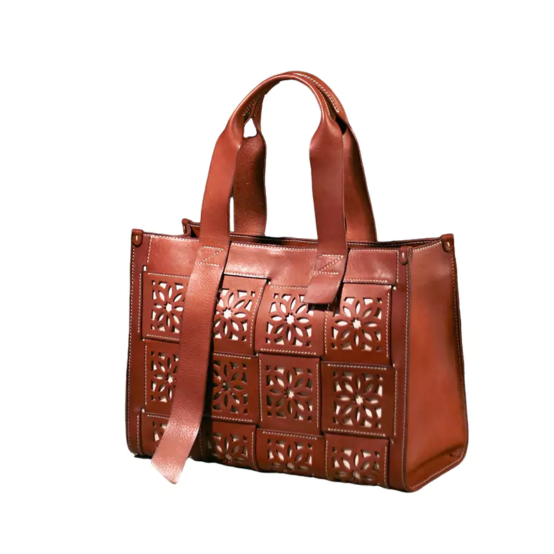 Hollow Leather Underarm Bag