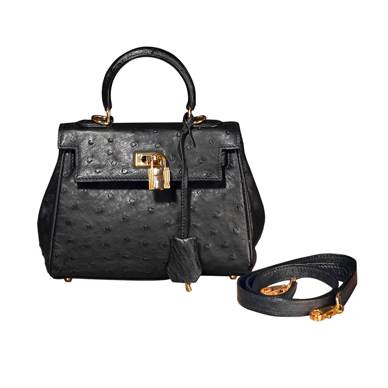 Leather Handbag with Strap