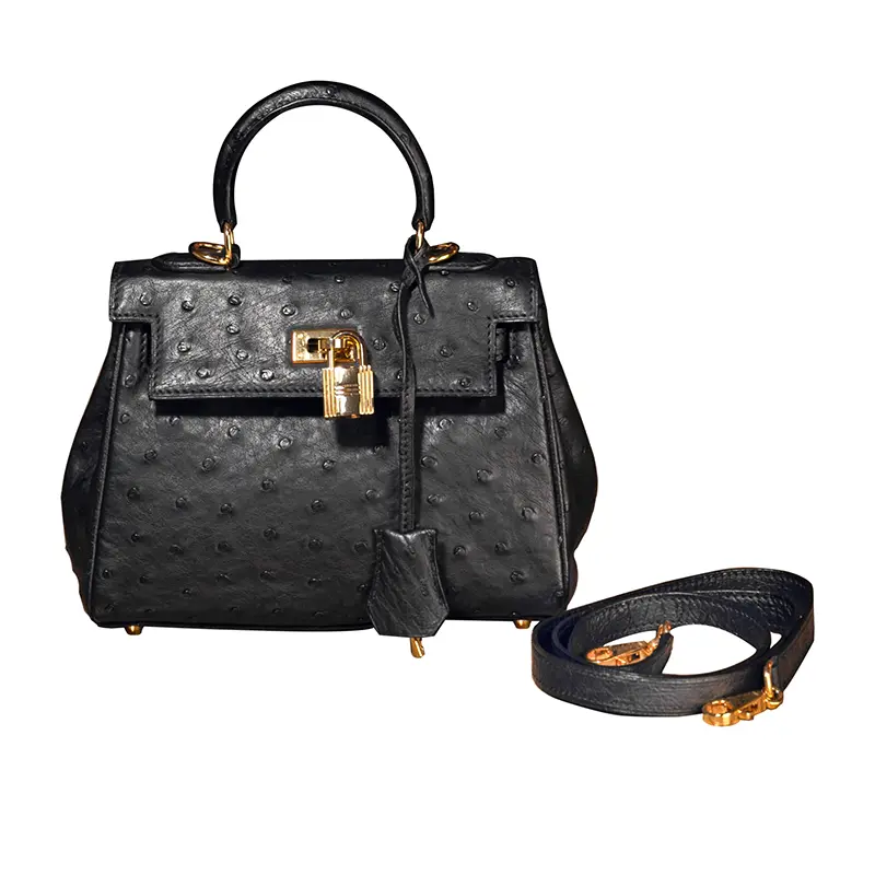 Ostrich Leather Handbag
