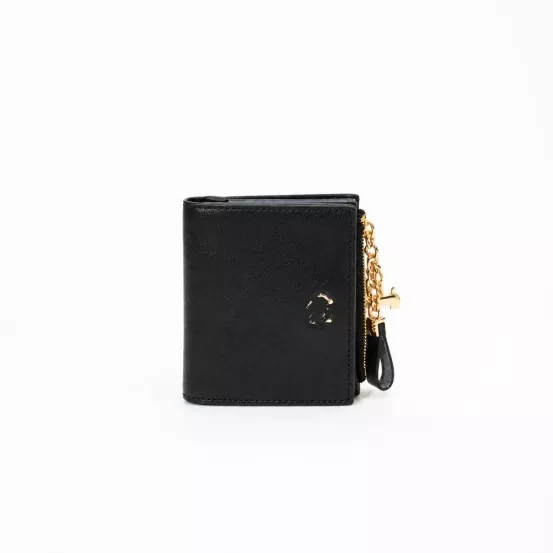Portable Cowhide Zipper Small Wallet