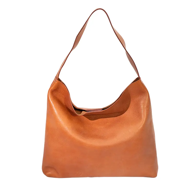 Vegetable-tanned leather Hobo Bag
